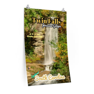 Jocassee Gorges Twin Falls Overlook Poster