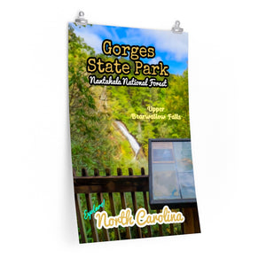 Gorges State Park Upper Bearwallow Falls Trail Poster
