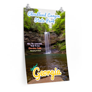 Cloudland Canyon State Park Cherokee Falls Poster