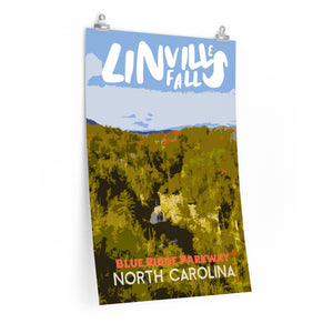 Linville Falls Blue Ridge Parkway North Carolina Poster